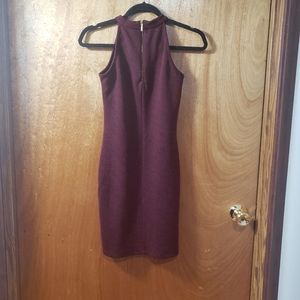 Burgundy XS Mini Sleeveless Dress